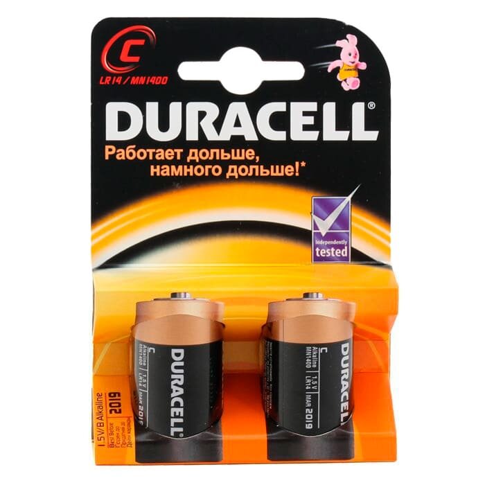 Комплект батареек Duracell Basic С LR14/MN1400 2шт.