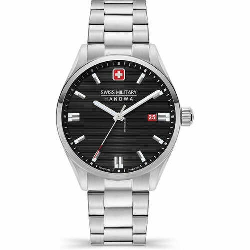 Наручные часы Swiss Military Hanowa, черный, серебряный
