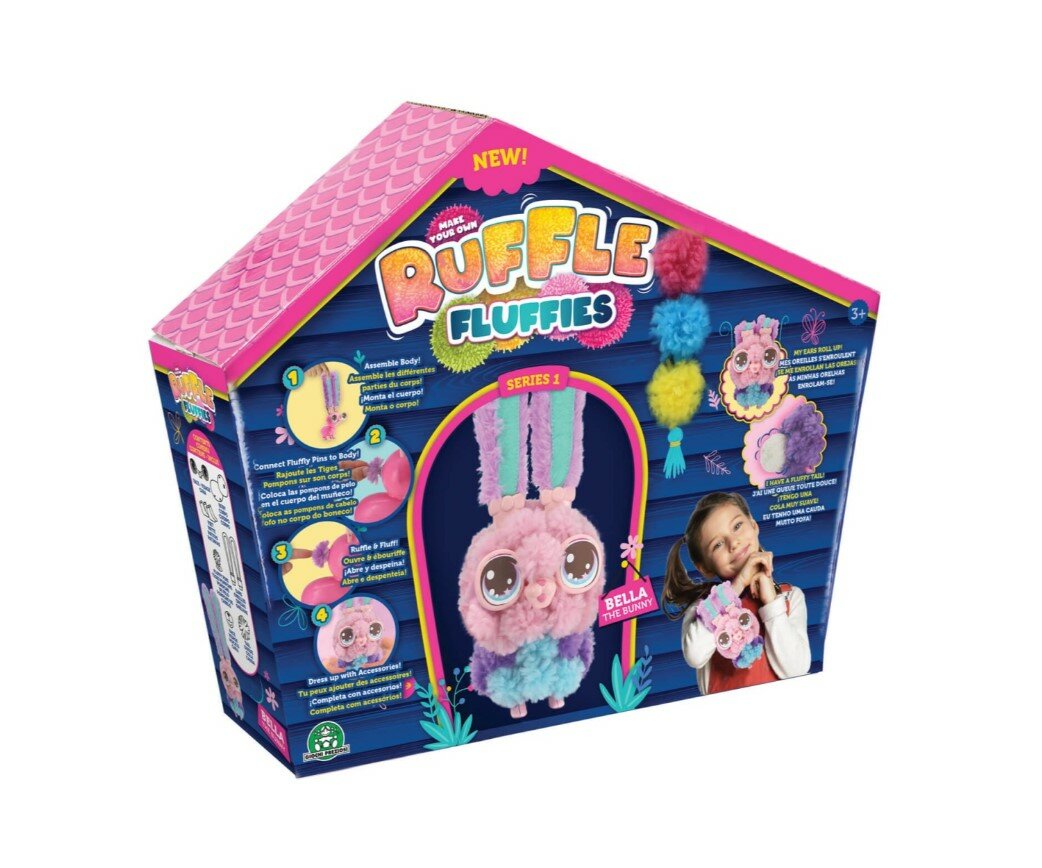 Набор для создания игрушки из помпонов Ruffle Fluffies "Зайка Белла"