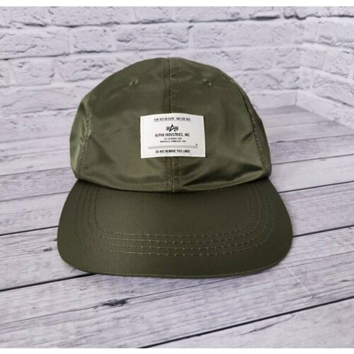 фото Бейсболка alpha industries, размер onesize, зеленый