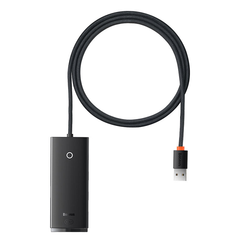 Хаб Baseus Lite (WKQX030101) 4-Port USB-A HUB Adapter 1m (Black)