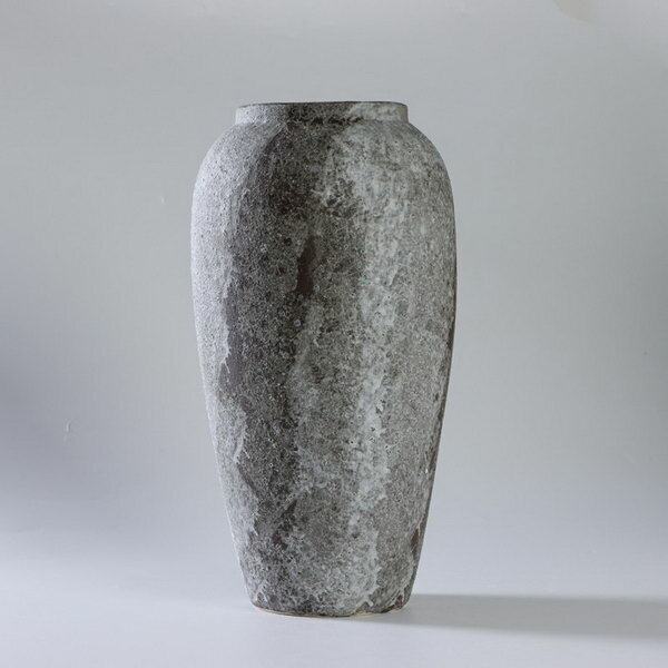 Ваза керамическая "Ретро", 18x33.5 см, горло 10 см, цвет серый