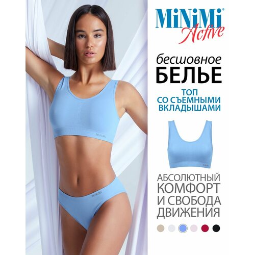 топ minimi ma 141 спортивный размер l xl beige бежевый Топ MiNiMi, размер 48/50 (L/XL), голубой