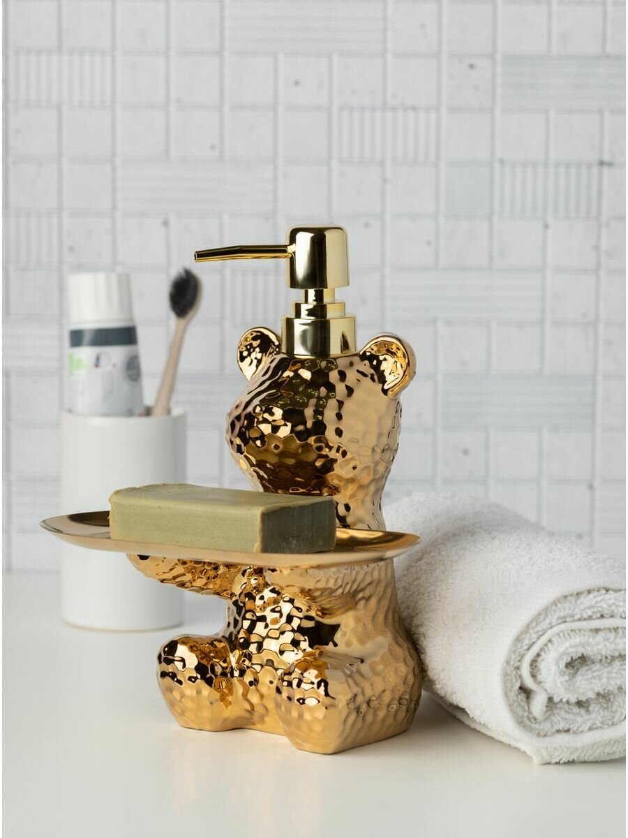 фото Дозатор в ванную и диспенсер для жидкого мыла 600мл