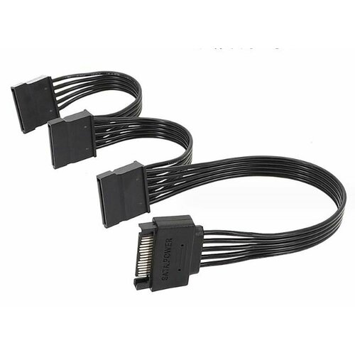 Разветвитель SATA 1 в 3, 40см черный