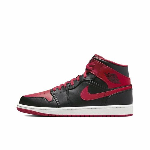 фото Кроссовки nike air jordan 1 mid, размер 44 eu, черный, красный