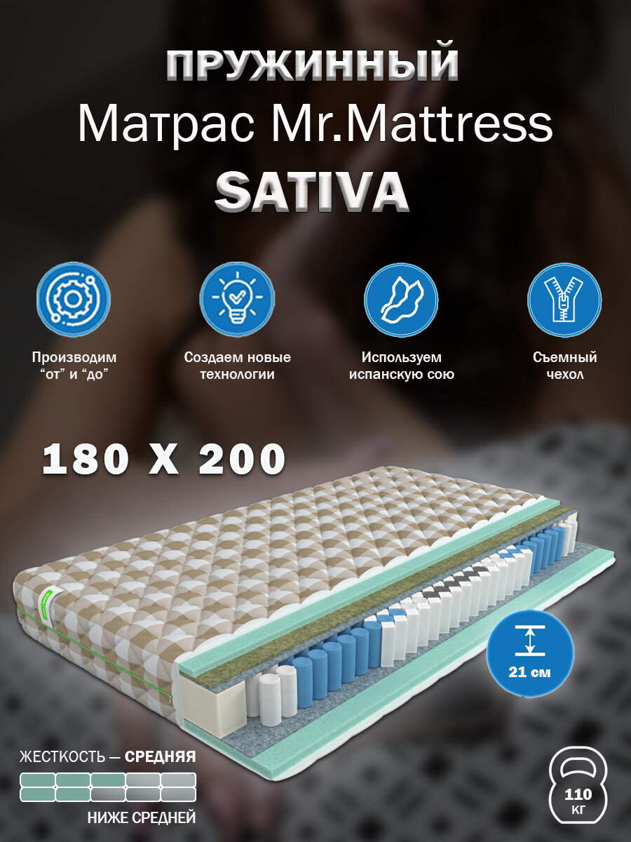 Матрас Sativa Mr.Mattress, 180х200 см