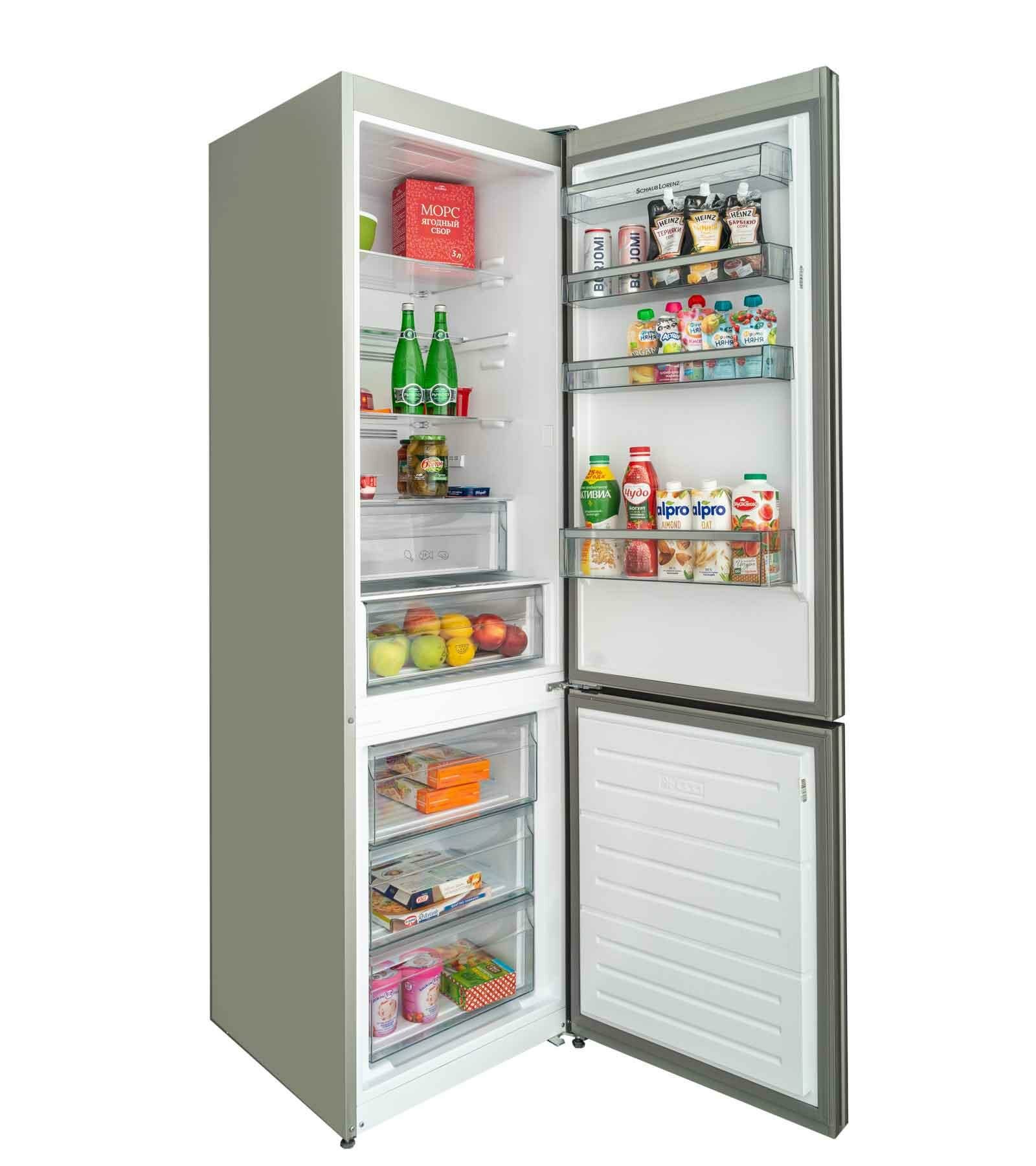 Холодильник Schaub Lorenz SLU S379Y4E, черное стекло, двухкамерный, No Frost, зона свежести, ионизация - фото №12