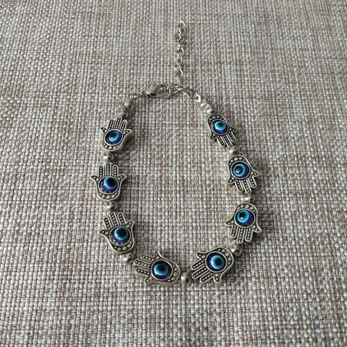 фото Браслет-цепочка, керамика, 1 шт., голубой, синий без бренда