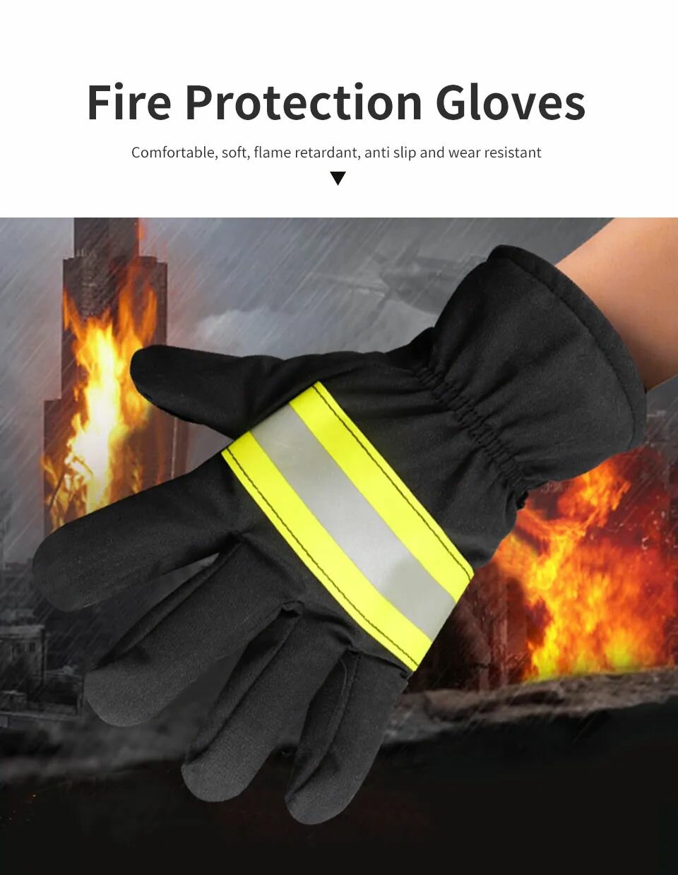 Перчатки защитные огнеупорные / перчатки температурные /Высококачественные защитные перчатки