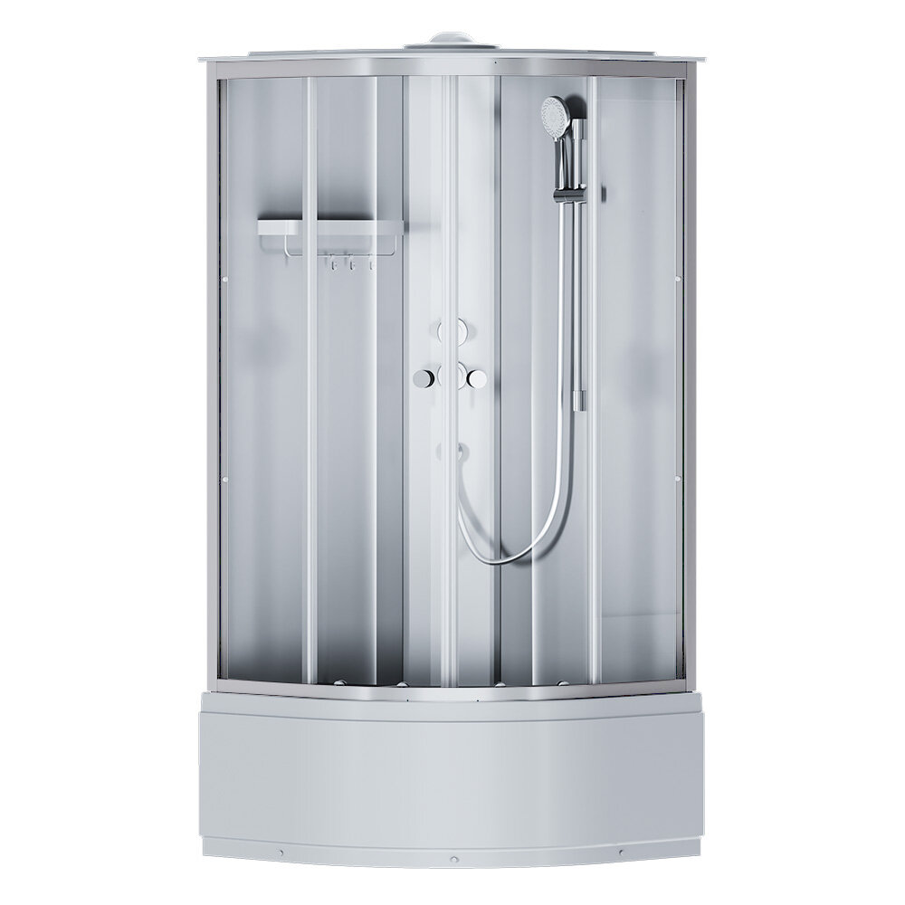 фото Душевая кабина AM.PM W94C-401A-090MT X-Joy Deep 90x90 1/4 круга профиль матовый хром, стекло прозрачное