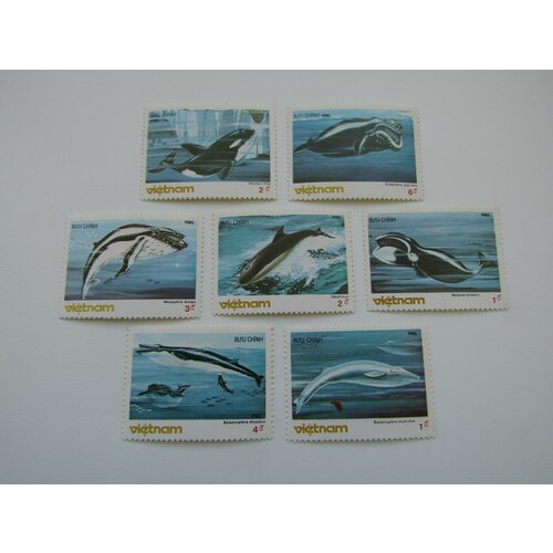 Марки. Флора и фауна. Вьетнам. Морские животные. 1985, 7 штук марки флора и фауна батуми морские животные блок