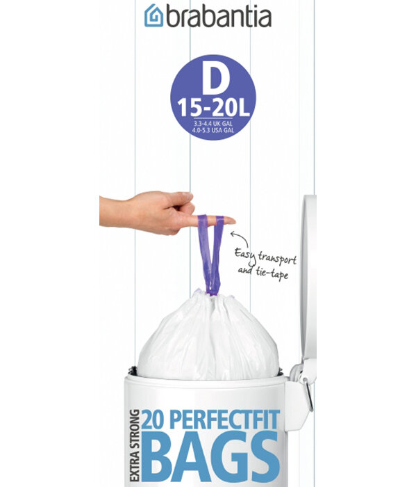 Мешки для мусора Brabantia Perfect Fit Bags D 15 л, белый - фото №8