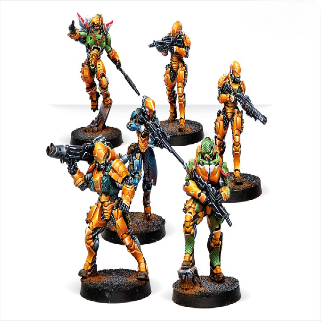 Миниатюры для Infinity Corvus Belli Invincible Army Yu Jing Sectorial Starter Pack