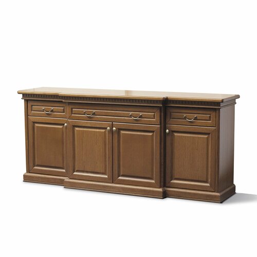 Комод из массива дуба 4х дверный прогресс Соломон 2006 х 49 х 857 см Терракот 124387₽