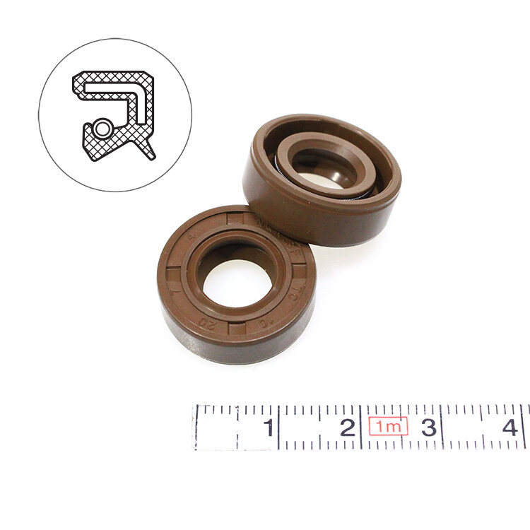 Манжета армированная (Сальник) 10х20х7 (тип 2 / TC) 75FKM (упаковка 2 шт.)