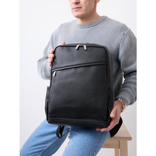 фото Рюкзак franchesco mariscotti, фактура зернистая, черный