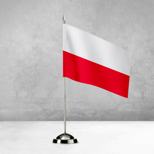 Настольный флаг Польши на пластиковой подставке под серебро настольный флаг флаг польши