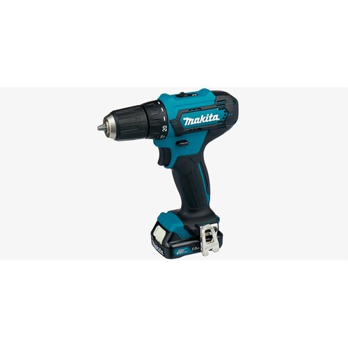 фото Аккумуляторная дрель-шуруповёрт makita df333dwye, 12в, 30нм, 2 скорости, подсветка, 2 аккумулятора