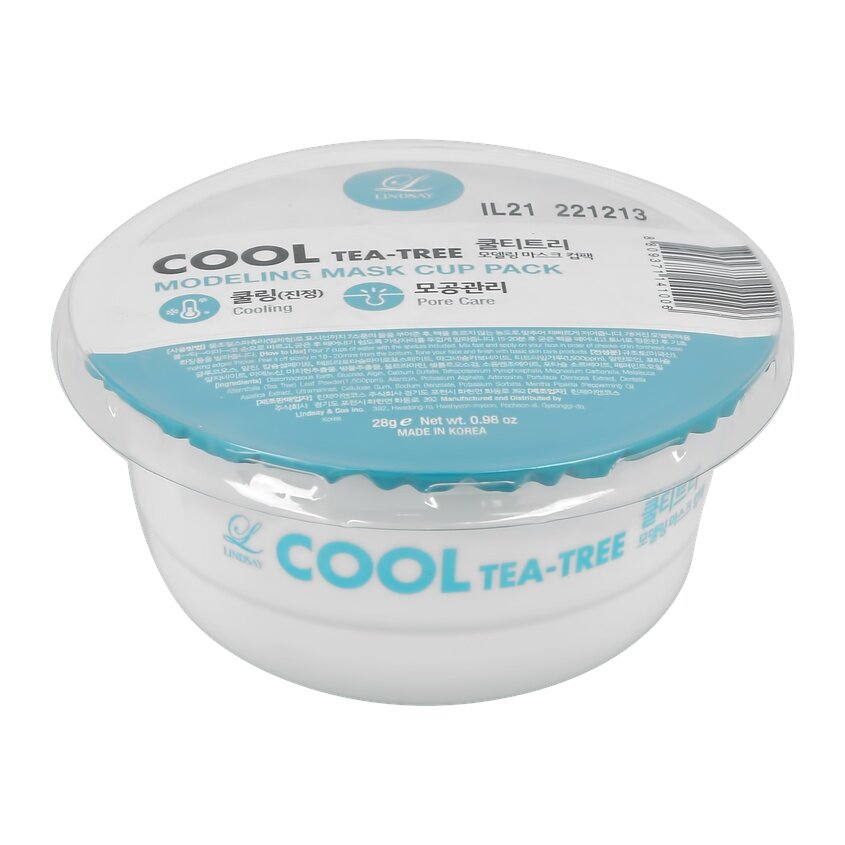 Альгинатная маска с маслом чайного дерева Cool (Tea-tree) Modeling Mask Cup Pack LINDSAY - фото №2