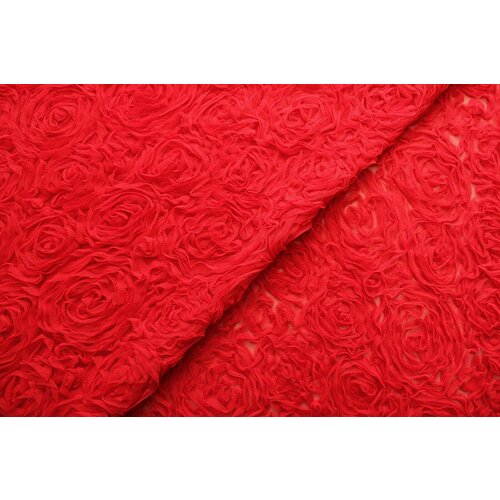 фото Ткань для вечернего платья cadena красная, ш120см, 0,5 м