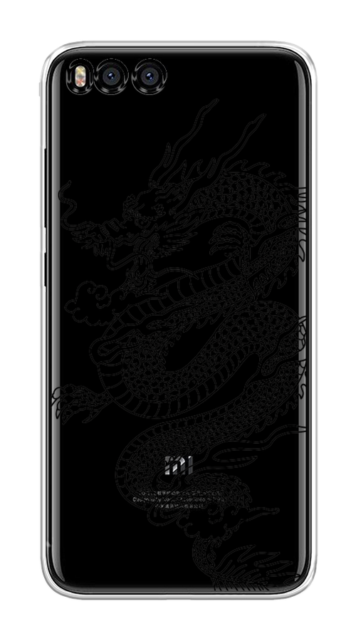 Силиконовый чехол на Xiaomi Mi 6 / Сяоми Ми 6 "Большой китайский дракон", прозрачный