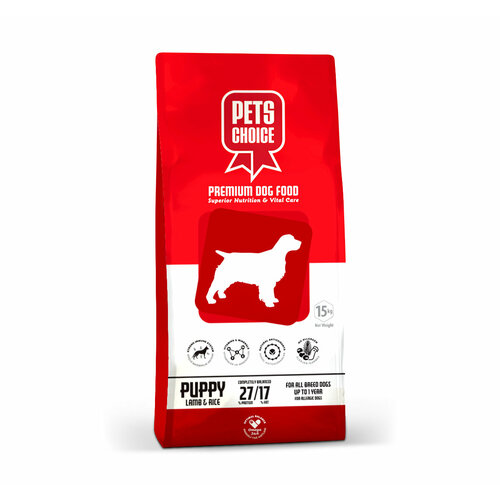 Сухой корм Pet's Choice для щенков всех пород с ягненком и рисом