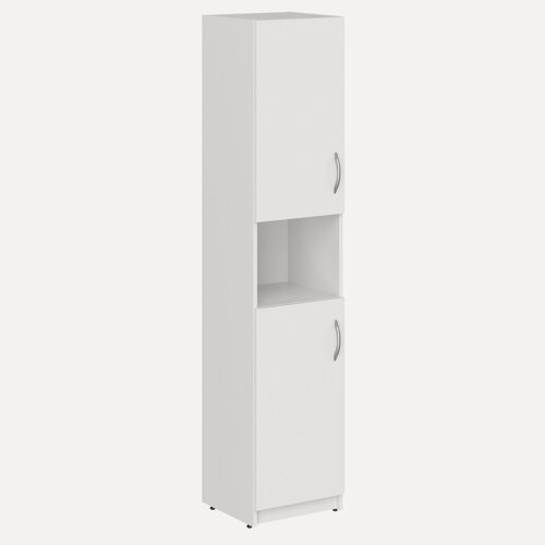 Изображение товара Узкий шкаф пенал SKYLAND SIMPLE SR-5U.4 левый белый, 38х37х181 см с двумя дверками