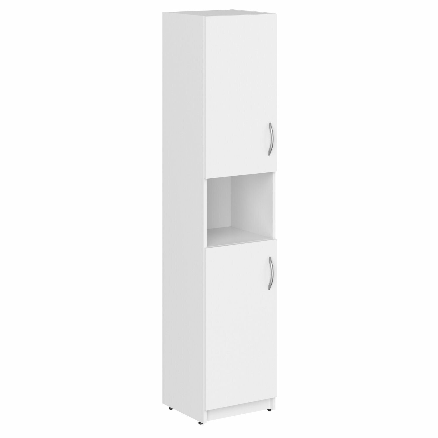 Узкий шкаф пенал SKYLAND SIMPLE SR-5U.4 левый белый, 38х37х181 см с двумя дверками