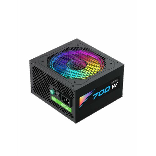 Блок питания ATX ZIRCON RGB-700 Черный 700W 204pin 44pin 262pin 6SATA 3MOLEX вентилятор 120мм с подсветкой RGB 5035₽