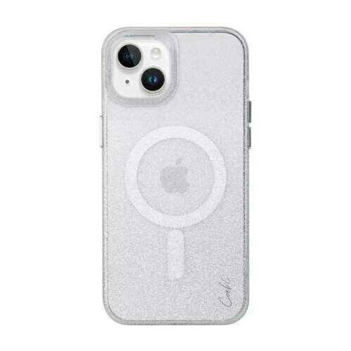 Чехол Uniq COEHL LUMINO (MagSafe) для iPhone 14 Plus 6.7, сверкающее серебро (Sparkling Silver)