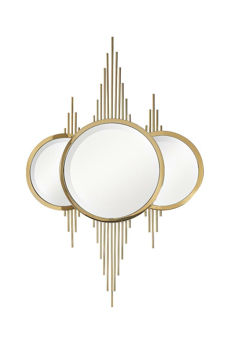 Зеркало Garda Decor KFE1230 Зеркало декоративн. с метал. декором золото 80*120см арт. KFE1230