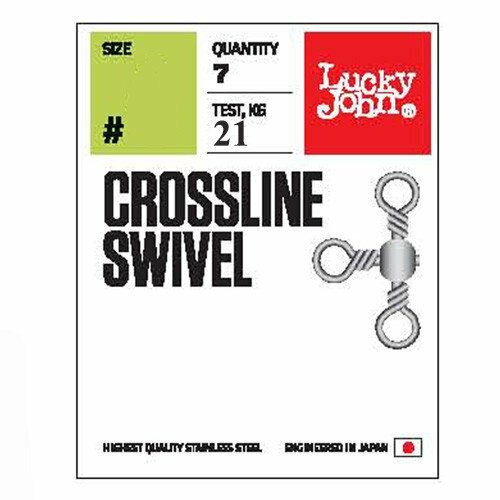 Вертлюги трехстор. CROSSLINE SWIVEL 006 7ШТ "Lucky John" PRO SERIES