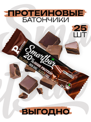 Протеиновый батончик Smartbar Protein 20% "Двойной шоколад в темной глазури" 40г (25шт)