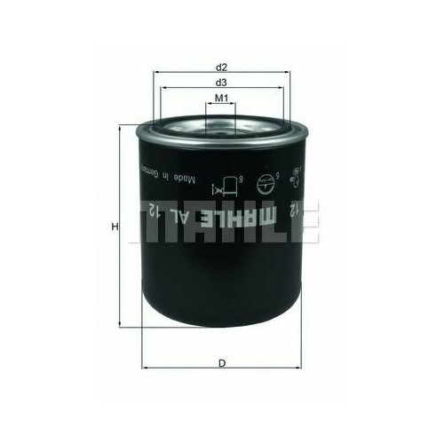 Фильтр пневматической системы MAHLE Original AL12 2564₽