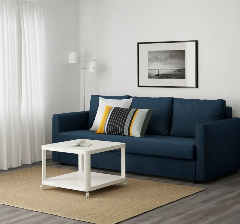 фото Диван-кровать фрихетэн икеа прямой темно-синий