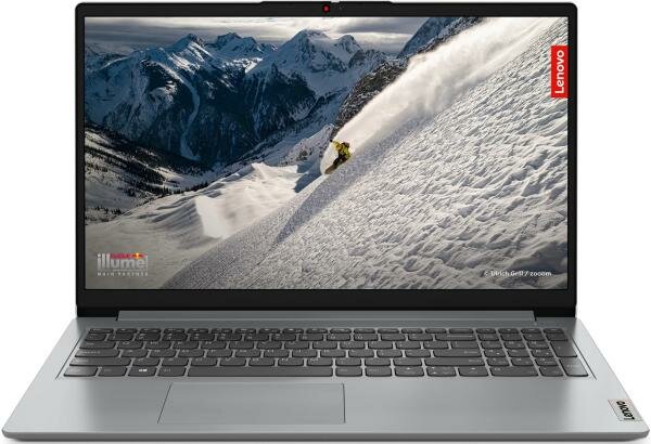 Ноутбук LENOVO IdeaPad 1 AMD Ryzen 5 7520U/8Gb/256Gb SSD/15.6 FHD/VGA int/noOS/grey