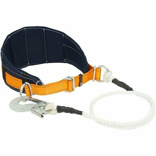 Страховочный пояс монтажный УС 1 В ук (уширенный кушак) с полиамидным стропом и карабином