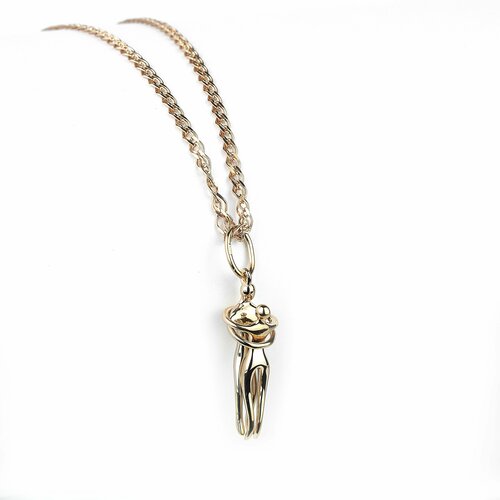 Подвеска Sirius Jewelry, серебро, 925 проба, родирование, размер 2.3 см., золотистый