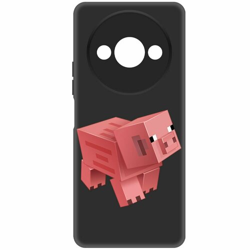 Чехол-накладка Krutoff Soft Case Minecraft-Свинка для Xiaomi Redmi A3 черный чехол накладка krutoff soft case minecraft свинка для xiaomi redmi 9 черный