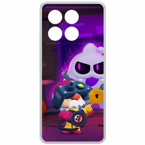 Чехол-накладка Krutoff Clear Case Brawl Stars-Охотник за Скуиками Гэйл для Xiaomi Poco X6 Pro