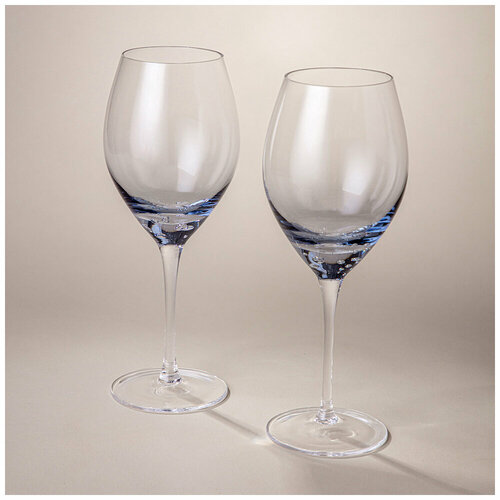 Набор бокалов для вина из 2 шт bubles blue 580 мл Lefard (196676)
