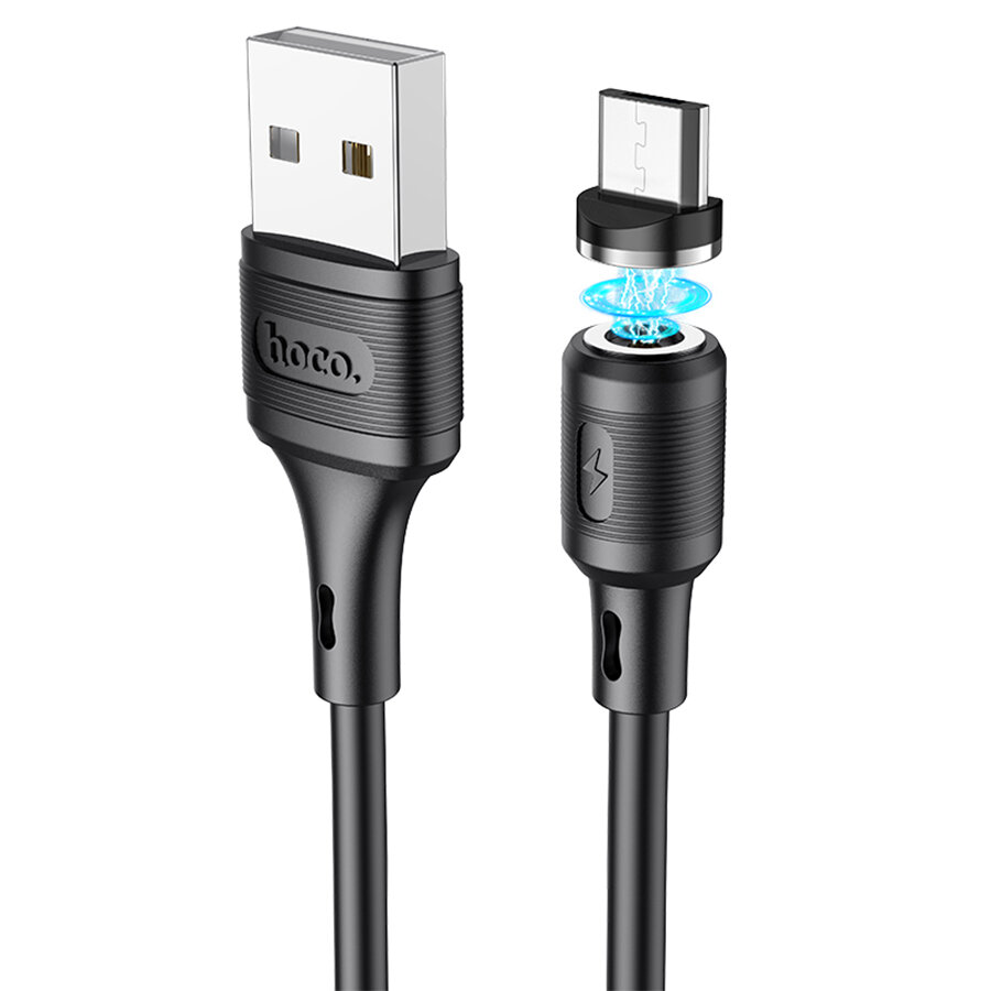 Кабель USB HOCO X52 Sereno USB - MicroUSB магнитный, 2А, 1 м, черный