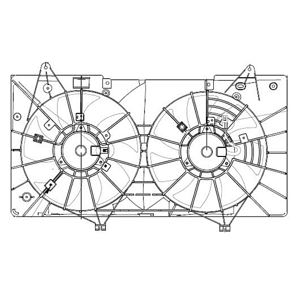 LUZAR lfk-25ep (LFK25EP) э / вентилятор охл. для а / м Mazda (Мазда) 6 (gh) (07-) 1.8i / 2.0i (2 вент.) (с кожухом)