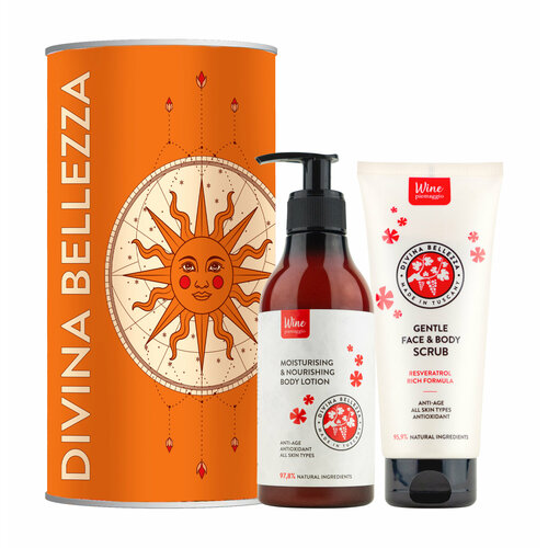 DIVINA BELLEZZA Набор подарочный жен Лосьон для тела 300 мл Скраб для лица и тела 200 мл 4260₽