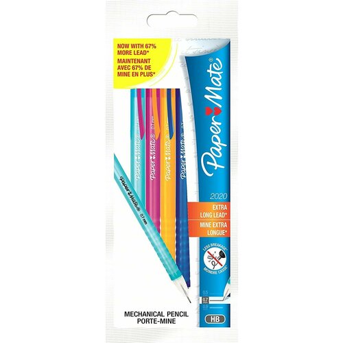 Набор механических карандашей черно-графитных НВ 4шт Paper Mate 07 243₽