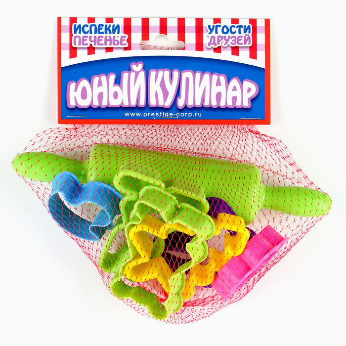 Игровой набор, скалка и формочки (в сетке)