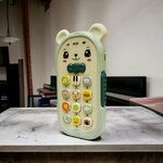 Музыкальный детский телефон Мишка /музыкальная развивающая игрушка / мелодии, песенки, свет - изображение