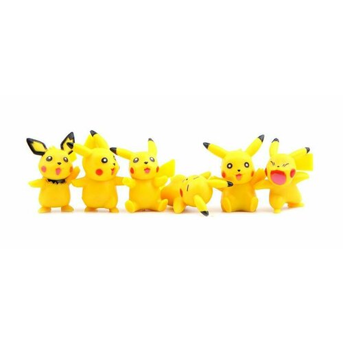 Набор фигурок Покемон Пикачу / Pokemon Pikachu 6шт (4-6см) set 1 набор pokemon фигурка pikachu attack stance кружка для свч