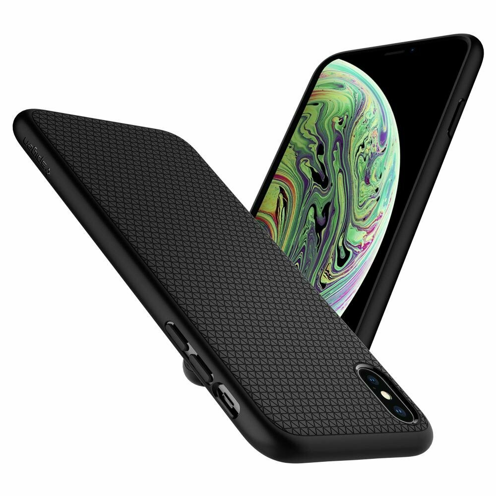 Чехол-капсула SPIGEN для iPhone X / XS - Liquid Air - Черный матовый - 063CS25114